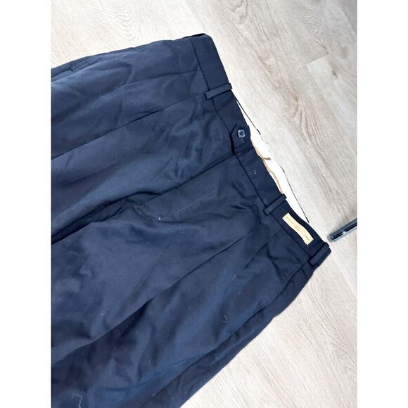 Murano Innovative XLA Comfort Black Mens Plated Front Trousers Dress Pants 38R - Picture 3 of 10